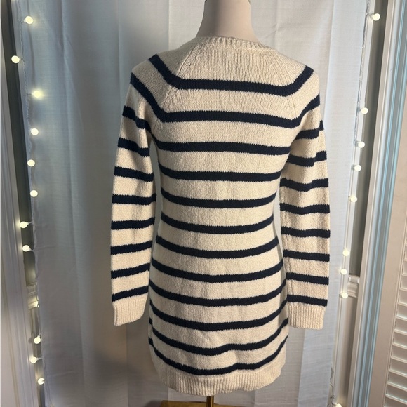 Abercrombie & Fitch Blue and White Crew Neck Sweater Dress - Picture 3 of 8